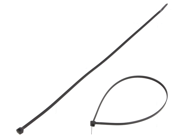 Kabelbinder; L: 370mm; W: 4,8mm; polyamide; 222N; zwart; Ømax: 102mm Kabelbinder; L: 370mm; W: 4,8mm; polyamide; 222N; zwart; Ømax: 102mm
